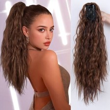 Wig Female Ponytail Grab Clip High Ponytail Fluffy Long Curly Hair Long Hair