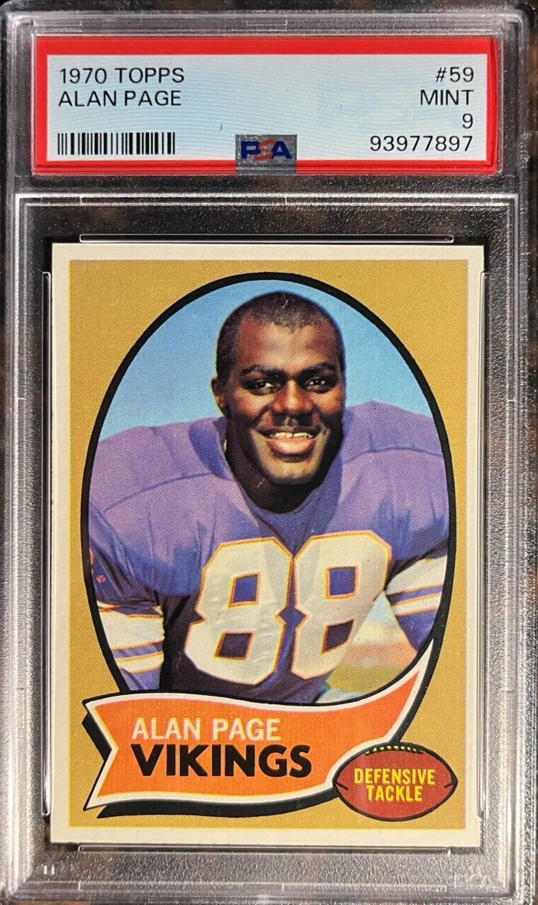 1970 Topps #59 Alan Page RC Rookie PSA 9 MINT Minnesota Vikings Football Card