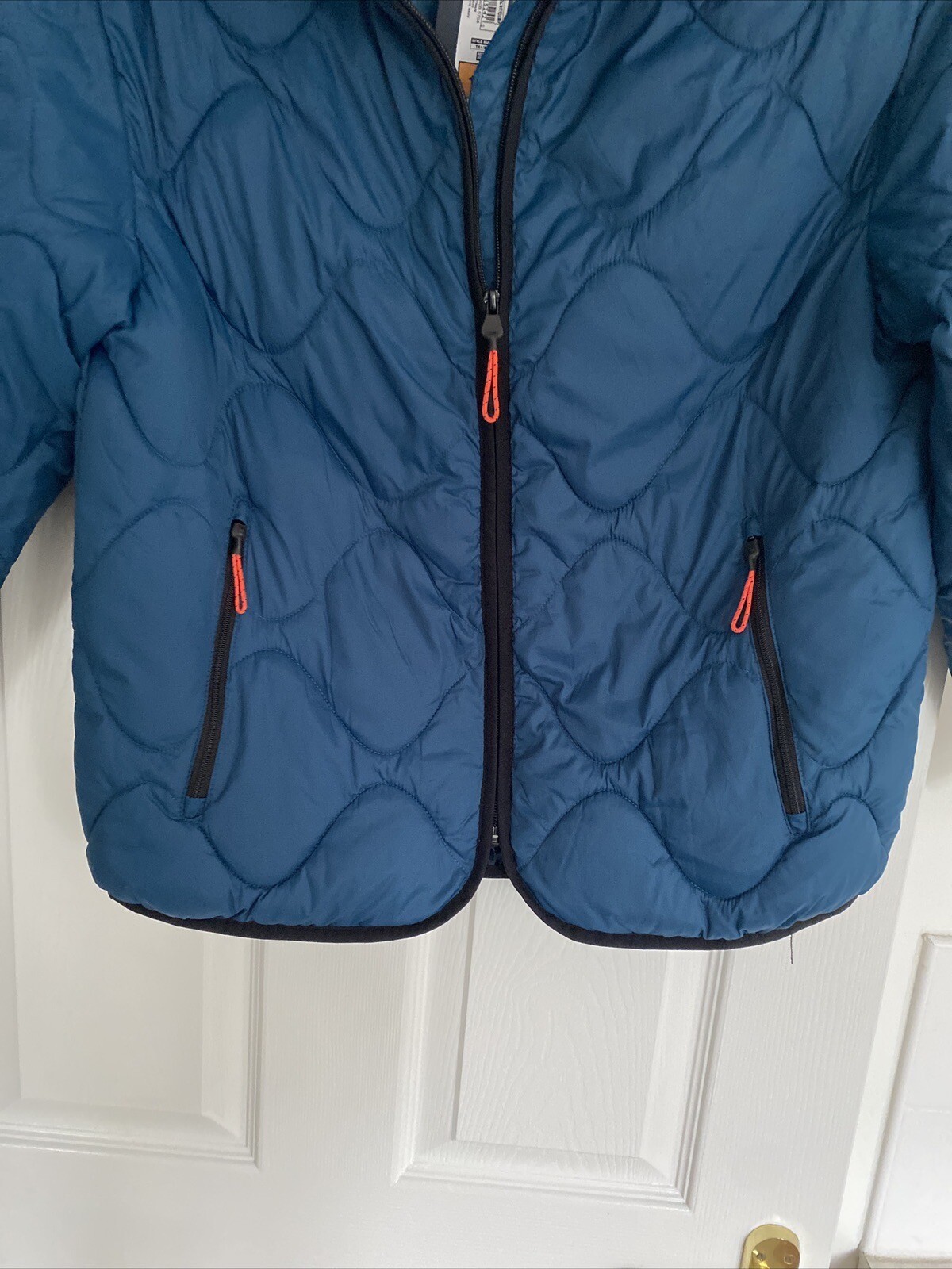 MARKS & SPENCER GOODMOVE WOMENS BLUE HOODED QUILTED COAT Size 10 Bnwt