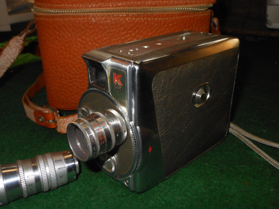 Keystone Olympic Turret Model K-38 8mm Roll Film Camera 2 Lenses