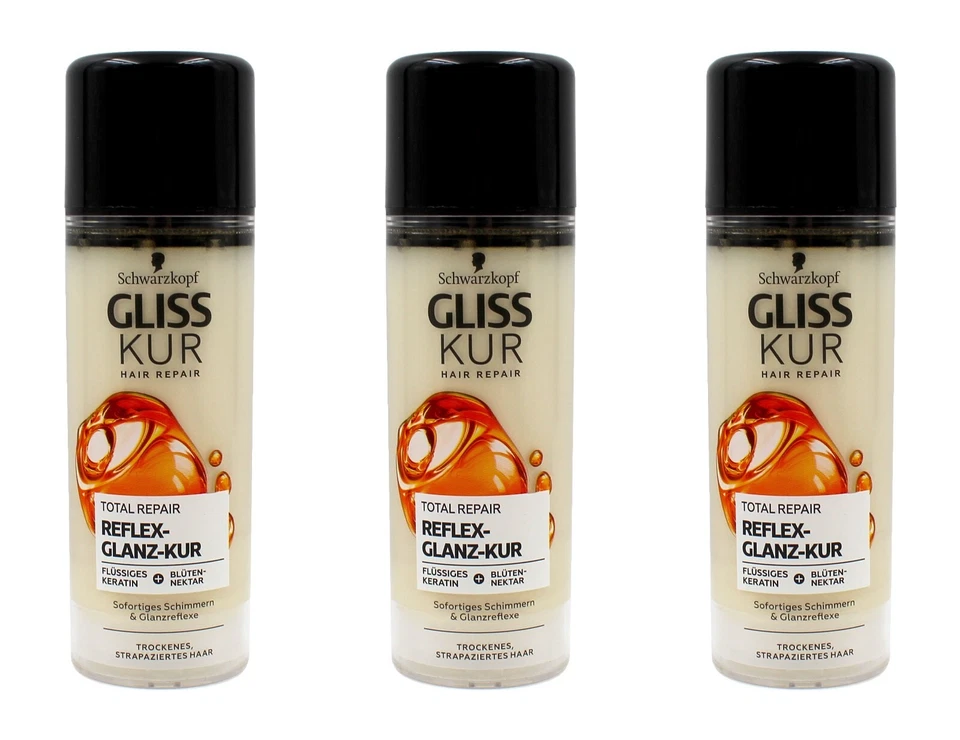 Gliss Kur Hair Repair Total Repair Reflex-Glanz-Kur , 3x150ml EAN4015100338928