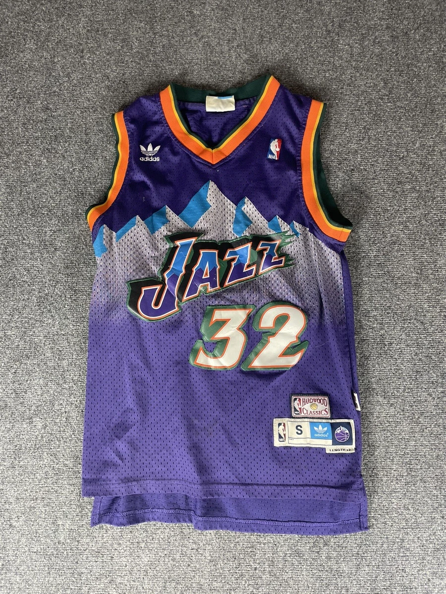 Vintage Karl Malone Utah Jazz #32 HWC Adidas Men's Small NBA Basketball  Jersey