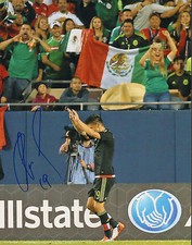 ORIBE PERALTA SIGNED AUTO'D 11X14 PHOTO POSTER AMERICA FC MEXICO EL TRI SANTOS F