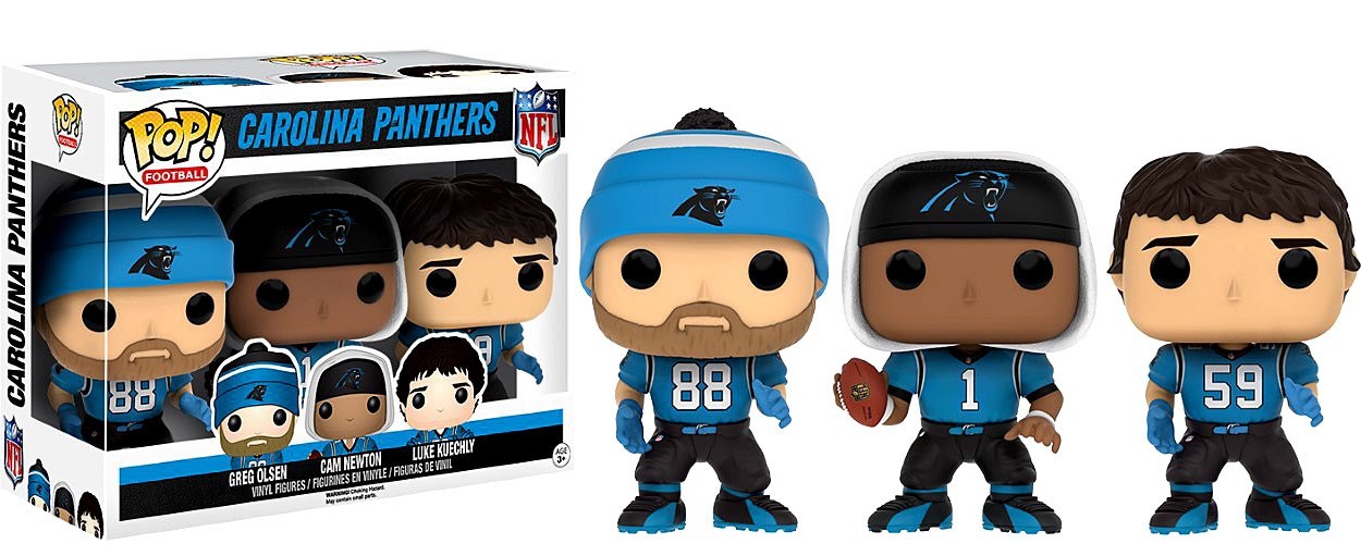 Nfl Pop Sports Greg Olsen, Cam Newton &Amp; Luke Kuechly Vinyl Figure 3-Pack
