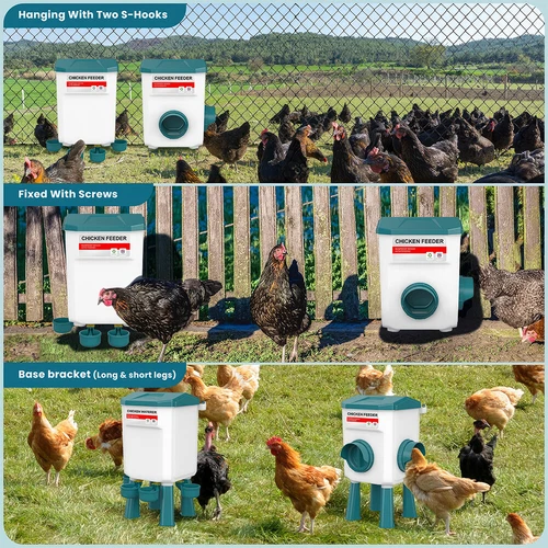 12kgChicken Feeder Bird Waterer11L Set Auto Food Water Dispenser Drinker Gravity - Picture 7 of 13