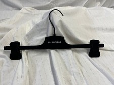 BALENCIAGA 14" BLACK VELVET HANGER w/ADJUSTABLE CLIPS Lot of 10 