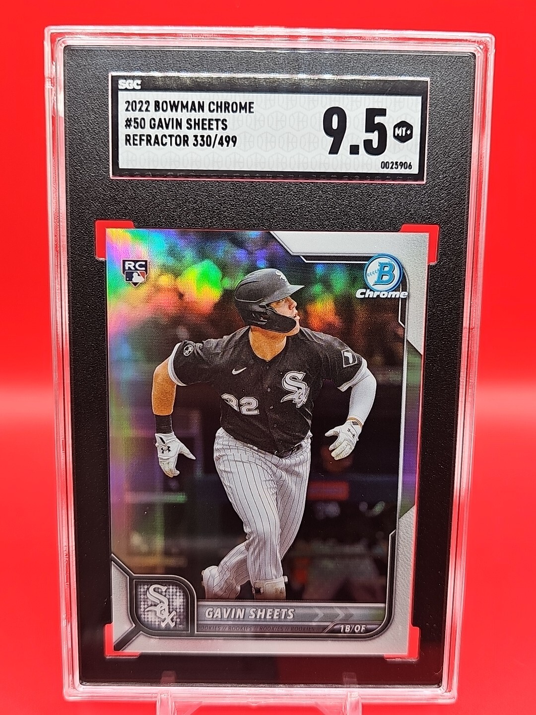 Gavin Sheets 2022 Bowman Chrome Refractor 330/499 #50 SGC 9.5 Rookie RC