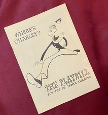 Where's Charley 1948 Playbill with Ray Bolger of Wizard of OZ St. James Theatre