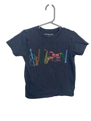 CREWCUTS BY J CREW Little Boys 2-3 Musical Instruments Band Tee