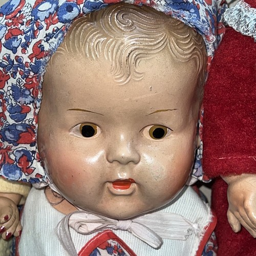 14 - 24” Vintage Lot Of Compo & Cloth Body Dolls Original Clothing 1940 As Is O - Picture 3 of 12