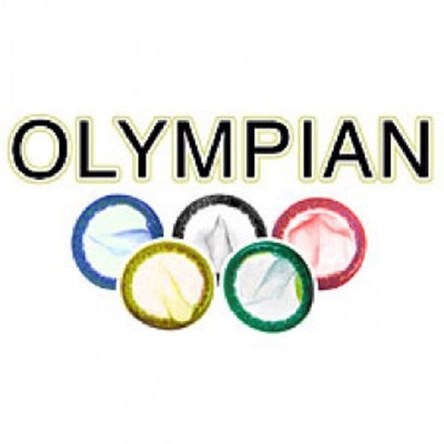 New OLYMPIAN ''CONDOMS'' T-Shirts Small to 5XL BLACK or WHITE