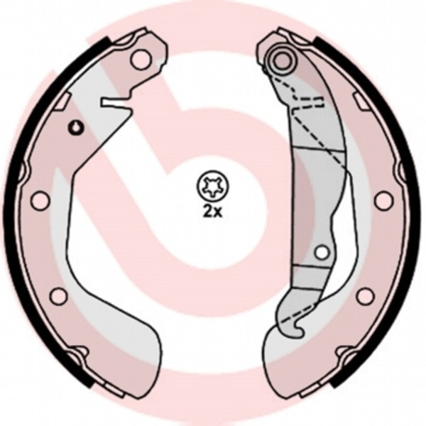 Brembo Bremsbackensatz Bremsbacken Hinten FüR Opel Corsa C F08 F68 W5L-image