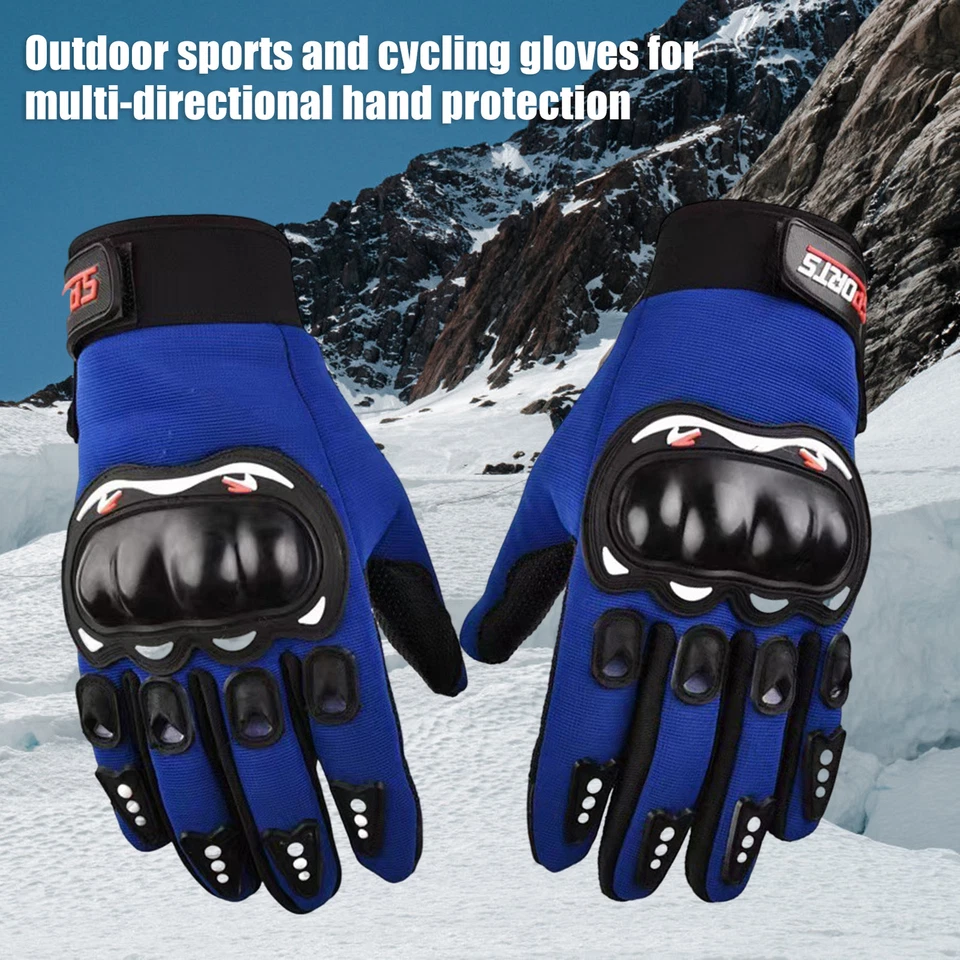 Motorcycle Gloves Durable Breathable Flexible Touch Screen Racing Motorbike - Image 3 of 4