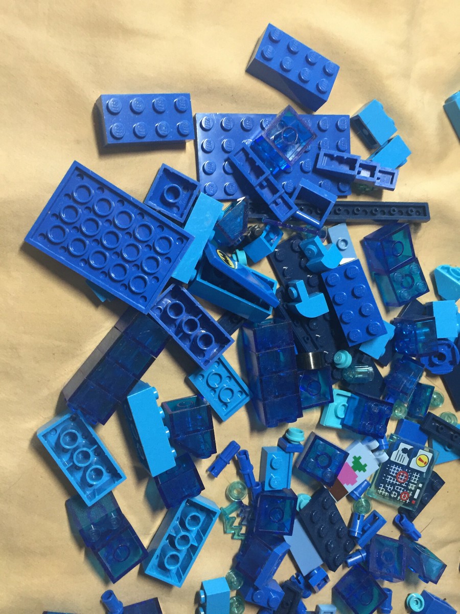 S Lego Lot 174 Assorted Blue Parts Minecraft Trans-Dark Blue