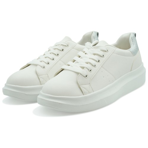 plain white trainers size 4