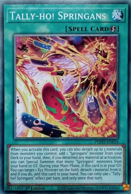 PHHY-EN054 TALLY-HO! SPRINGANS COMMON 1ST EDITION YuGiOh CARD