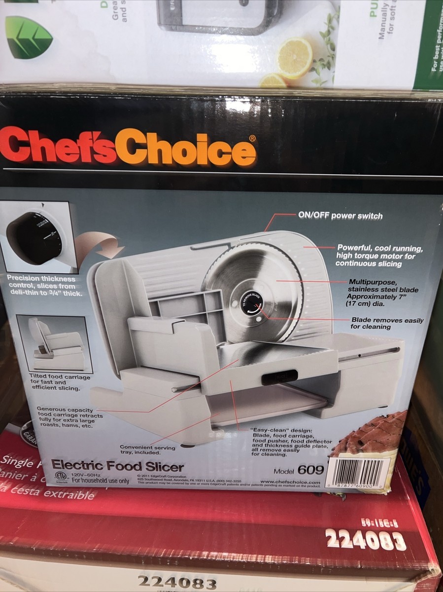 CHEF'S CHOICE ELECTRIC FOOD SLICER MODEL # 609 Brand New!! | eBay