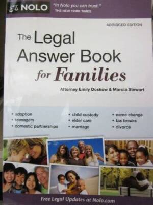 The Legal Answer Book for Families - Paperback By Emily Doskow - GOOD