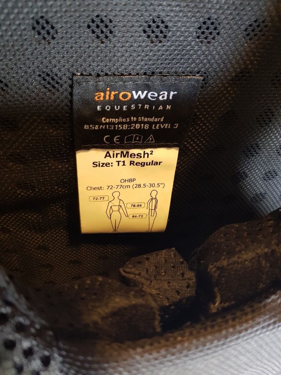 Protège-dos Airowear Teen Airmesh 2 Taille T1 Regular Fit - Noir (2018)