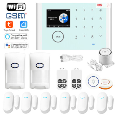 WiFi+GSM+GPRS 3in1 Wireless Network Smart Home Security Alarm System Kit C1V7