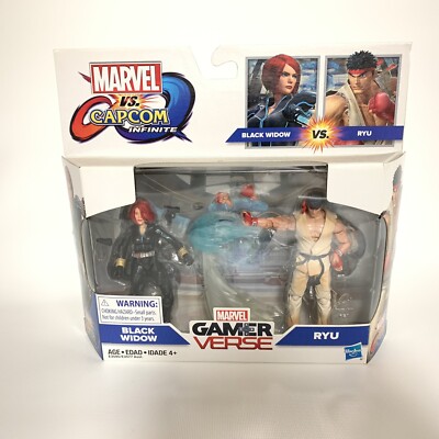 Marvel vs Capcom Black Widow vs Ryu Action Figures Marvel Gamer Verse