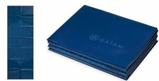 Gaiam Foldable Yoga Mat Super Compact and Ultra Lightweight Blue BRAND NEW