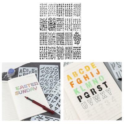 20 Keeping Alphabet Stensil Set - Raja Surat Stensil Nombor Templat Huruf