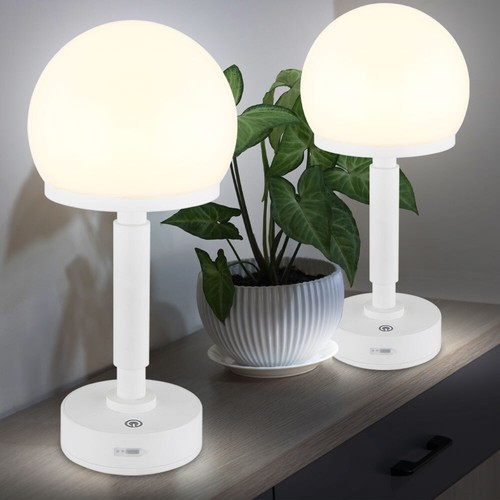 Eaxus® Lampada Da Tavolo LED 3in1 Con Collo D'Oca Flessibile – Dimmerabile Touch, Ricaricabile USB O A Batteria (4 AAA) – Bianca, Torcia Integrata - 4