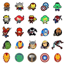 Marvel Avengers Themed 5 Pin Set Randomly Assorted Disney Trading Pins Brand New