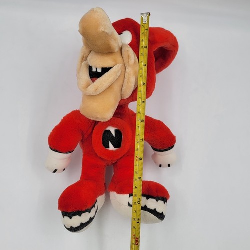 Vtg Domino’s Pizza 16" Avoid The Noid Plush Stuffed Toy Mascot Red Wire Ears - Picture 6 of 7