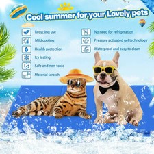 2PCS Cooling Gel Pillow Mat Cool Pad For Sleep Relief Stress Mattress Car Seat