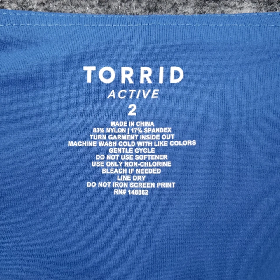 Leggings tórridos para mujer 2 EE. UU. 2X azules tiro alto brillo elástico tirar en gimnasio yoga Foto 2 de 4