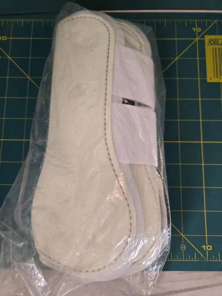 Botas de Salto Roma Frente Abierto - Blancas, Grandes, Nuevo Stock Antiguo, Par #2 Foto 2 de 3