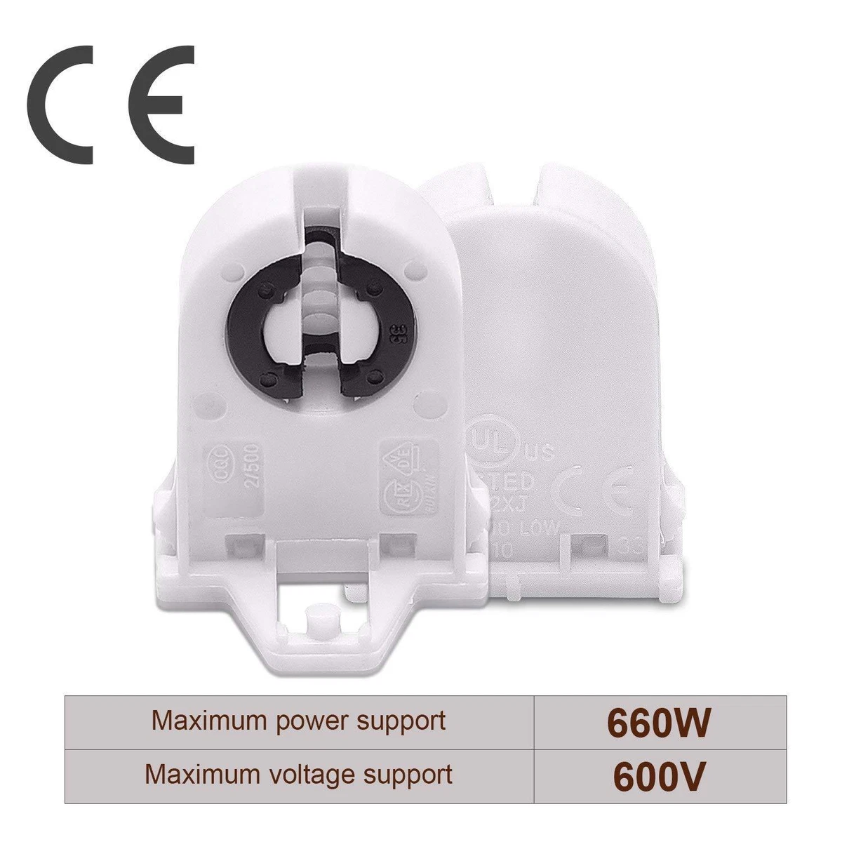 Tombstone Light Socket Fitting Lamp Holder Base T8 T12