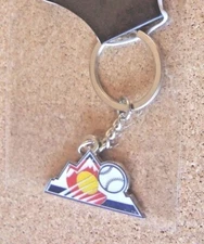 State of Colorado Rockies metal key ring