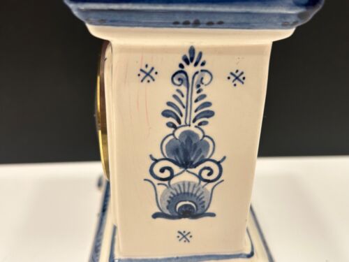 Blue Delft Schoonhoven Holland Clock German Mercedes Quartz Clock/Movements! - Picture 11 of 18