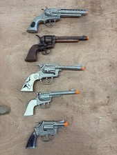 3rd Lot of 5 Vintage Hubley Cowboy Cap Pistols