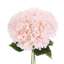 Artificial Flowers 5 Bundles Pink Fake Hydrangea Plants for Wedding Outdoor