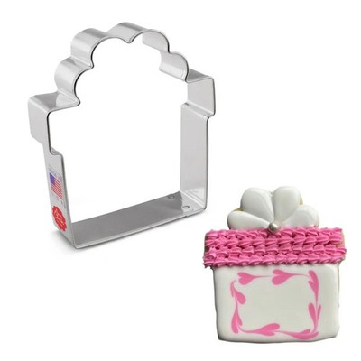 Present with Bow Gift Cookie Cutter Ann Clark Metal Baking Tool Parties, Crafts