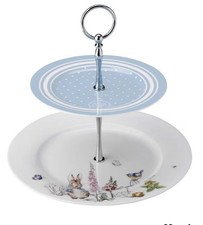Beatrix Potter Peter Rabbit Porcelain 2 Tier Cake Stand New Boxed Stow Green