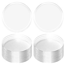 30 Piece Set of 50mm Transparent Circular Acrylic Discs, Made of High Transpa...