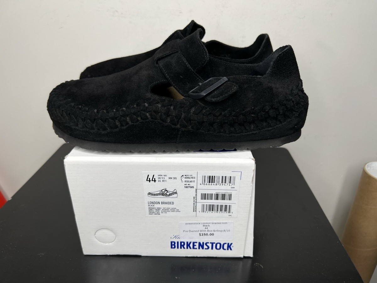 KITH × BIRKENSTOCK Braided London Black Kith x Birkenstock London Braided Black Suede Size EU 44 US 11