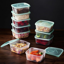 20 PCS Food Storage Containers with Lids - Meal Prep Containers Bpa-Free Reusa