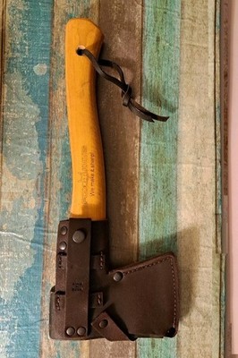 Fox Knives Yankee Axe Hatchet FOX FX-700 Leather Sheath Italy Handle Steel Brcs2