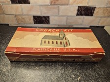 Bachmann Plasticville CC-9 Church Model Kit Complete In Box Some Broken Pieces