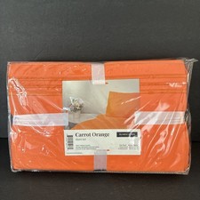 1800 Thread Count Olympic Queen Carrot Orange Solid 4 Piece Bed Sheet Set