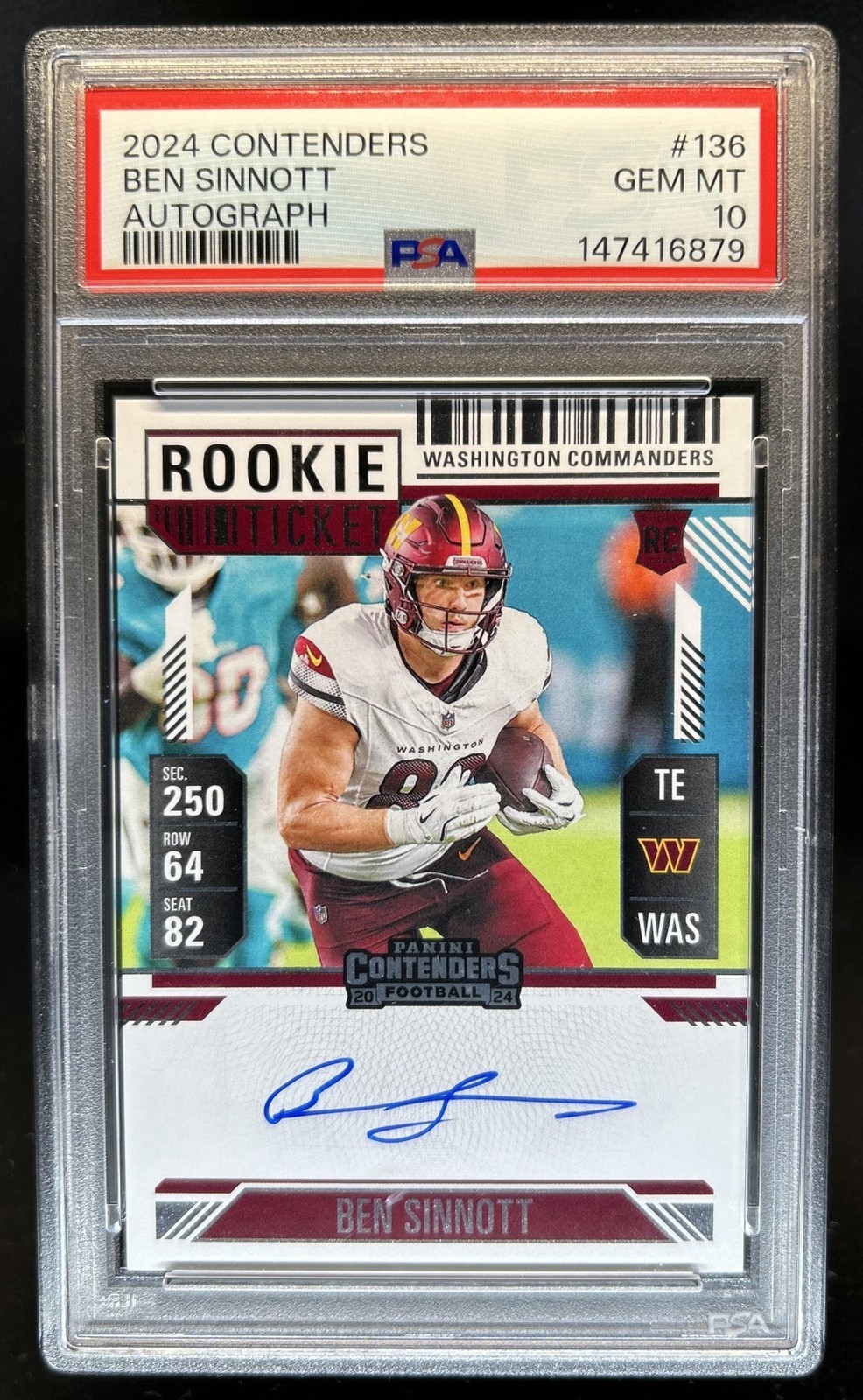 Ben Sinnott Panini Contenders #136 Autograph