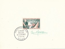 France 1961 N° 1315 Dinan signé artiste peintre graveur Clément Serveau