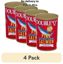 Fast delivery 4 pack Double "Q" Wild Caught Alaskan Pink Salmon, 14.75 oz Can
