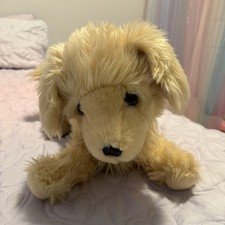 FAO Schwarz Medium Tan Plush Dog Stuffed Animal 2022